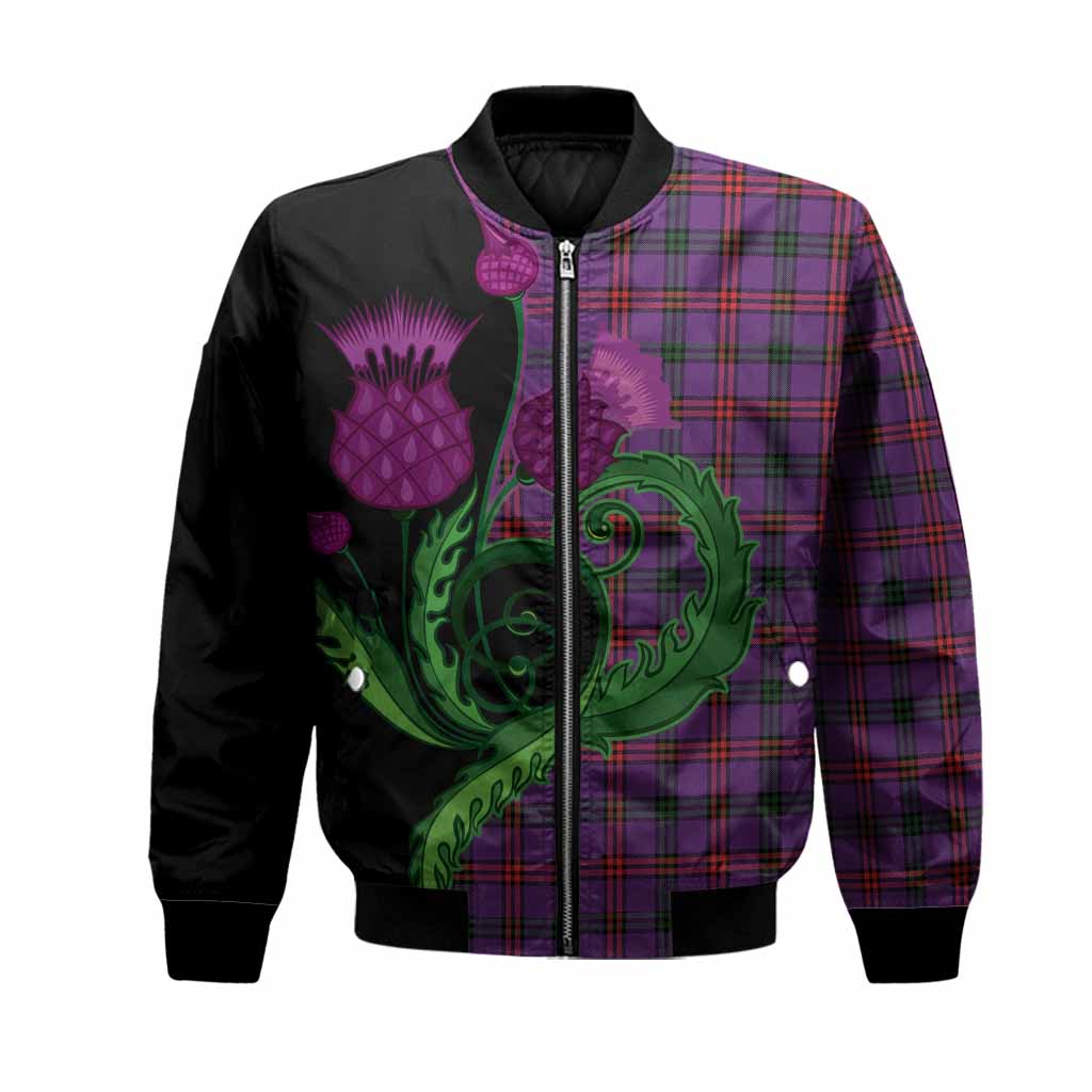 Montgomery Tartan Bomber Jacket Traditional Scottish Thistle