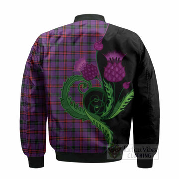 Montgomery Tartan Bomber Jacket Traditional Scottish Thistle