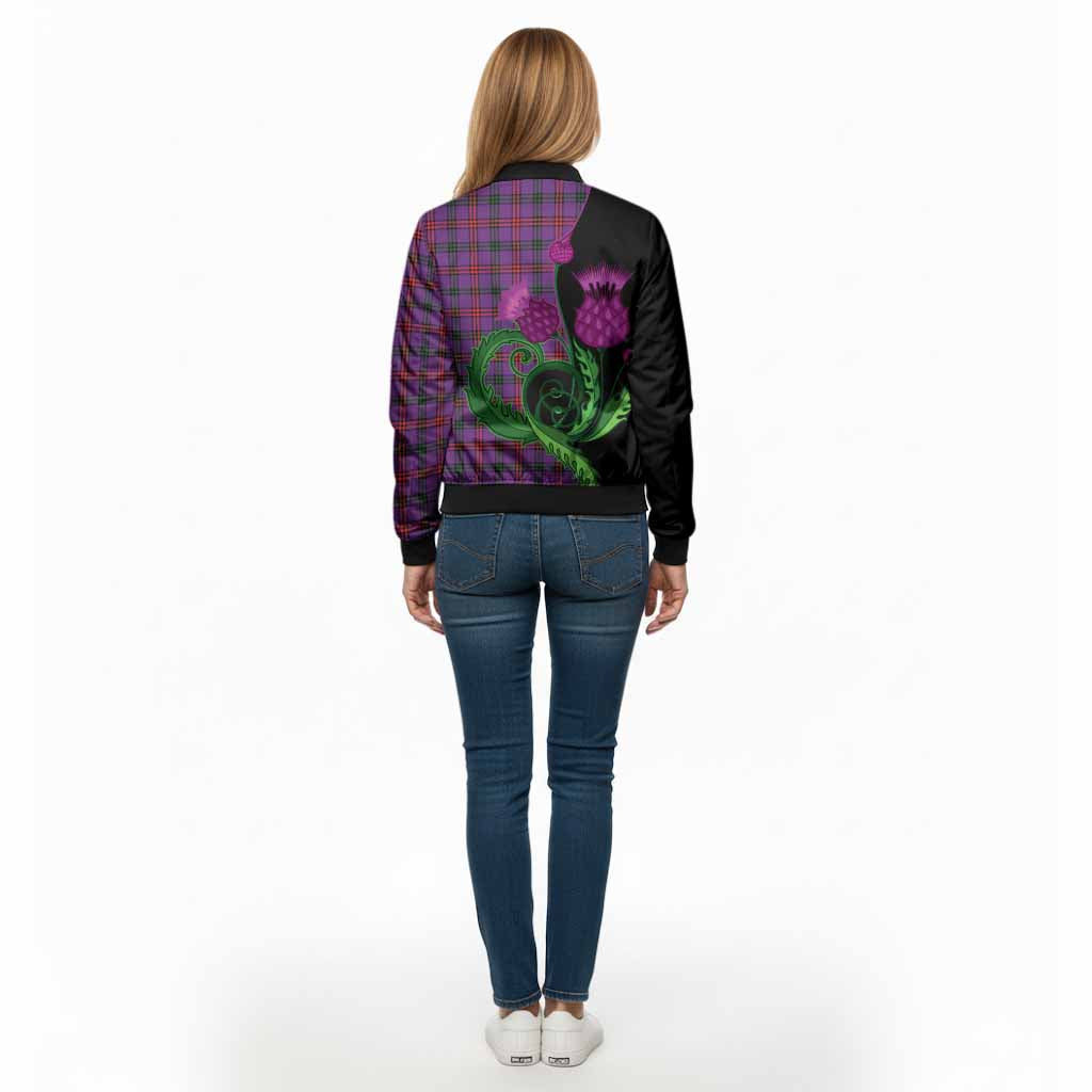 Montgomery Tartan Bomber Jacket Traditional Scottish Thistle