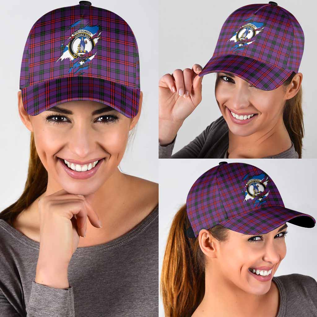Montgomery Tartan Classic Cap with Family Crest In Me Style