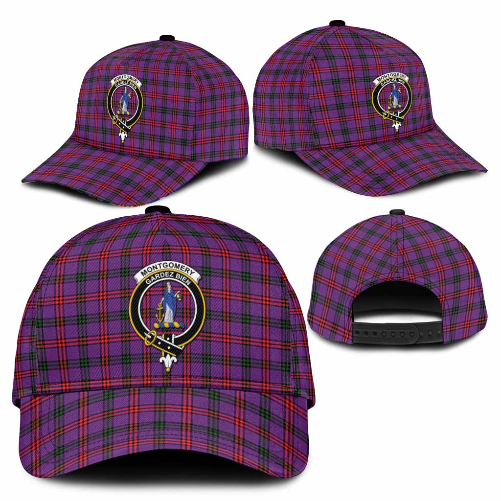 Montgomery Tartan Classic Cap with Family Crest