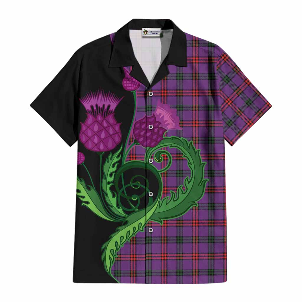 Montgomery Tartan Cotton Hawaiian Shirt Traditional Scottish Thistle