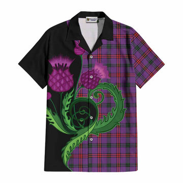 Montgomery Tartan Cotton Hawaiian Shirt Traditional Scottish Thistle