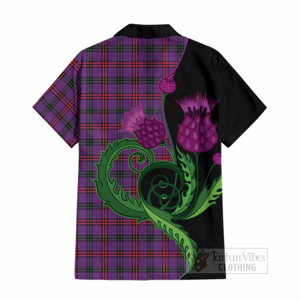 Montgomery Tartan Cotton Hawaiian Shirt Traditional Scottish Thistle