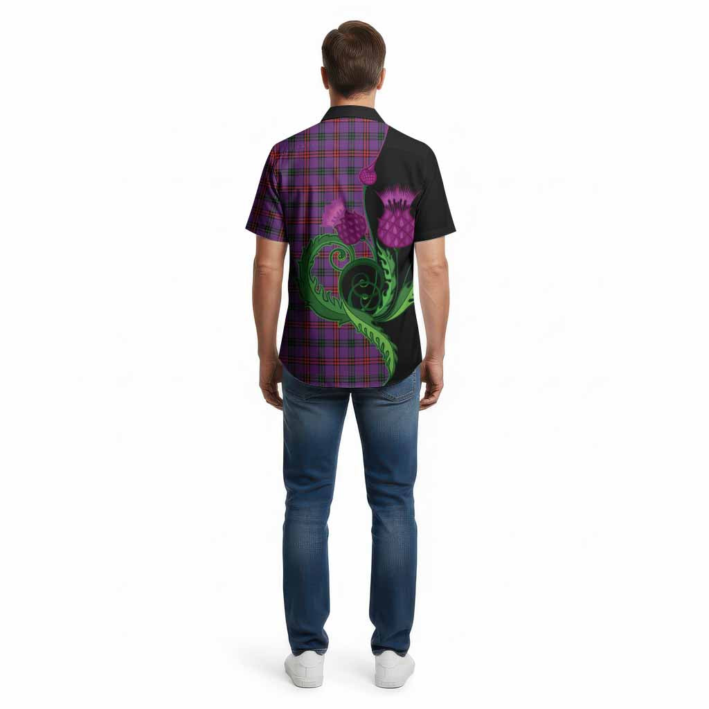 Montgomery Tartan Cotton Hawaiian Shirt Traditional Scottish Thistle