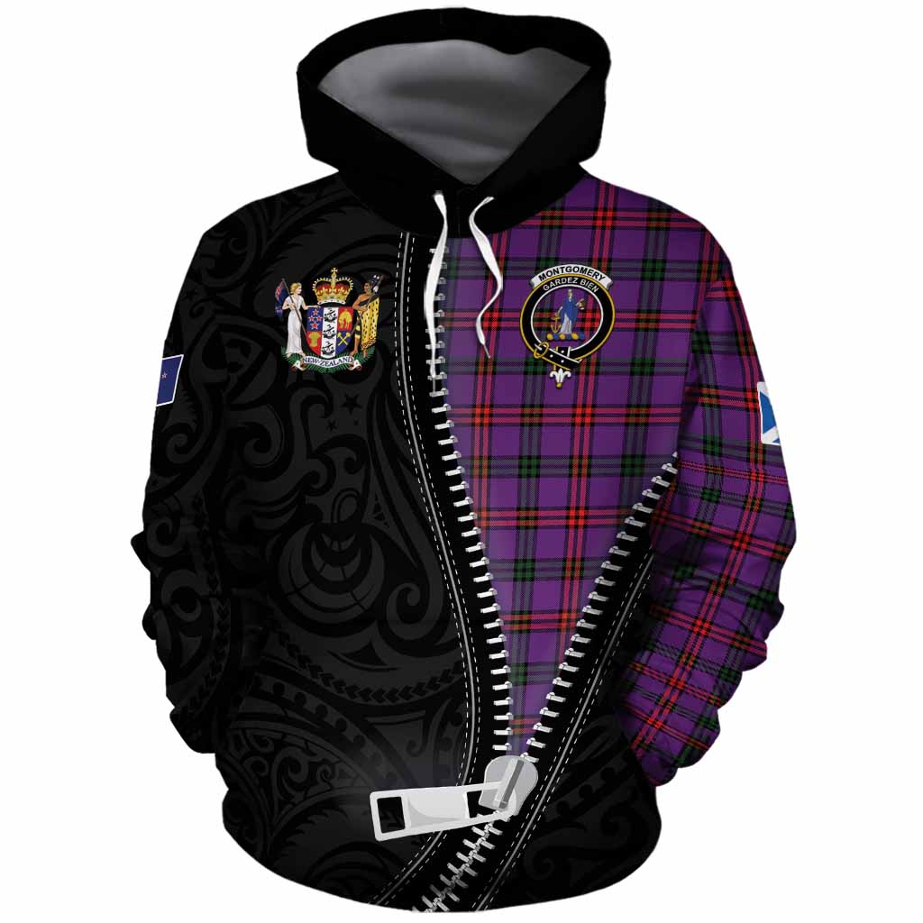 Montgomery Tartan Cotton Hoodie New Zealand Pattern Unique Zipper Stylized