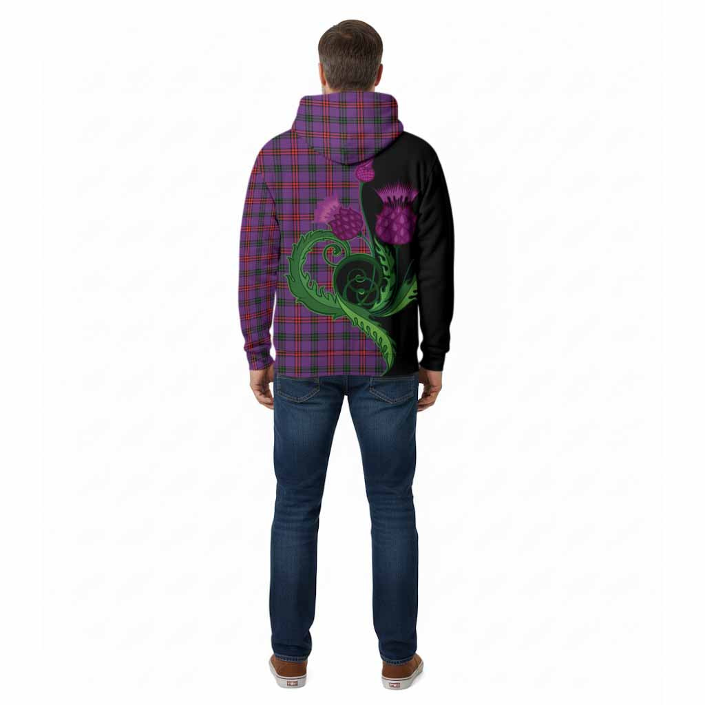 Montgomery Tartan Cotton Hoodie Traditional Scottish Thistle