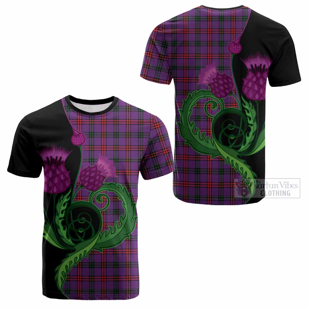 Montgomery Tartan Cotton T-shirt Traditional Scottish Thistle