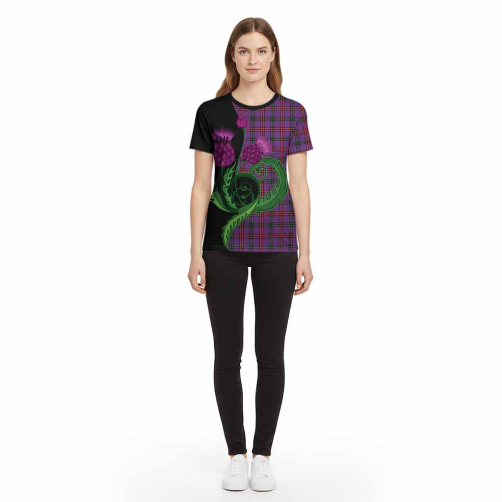 Montgomery Tartan Cotton T-shirt Traditional Scottish Thistle