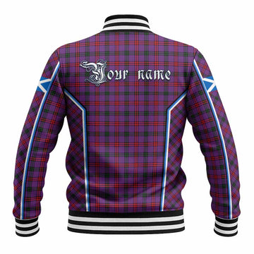 Montgomery Tartan Crest Baseball Jacket Scotland Coat of Arm Flag Style
