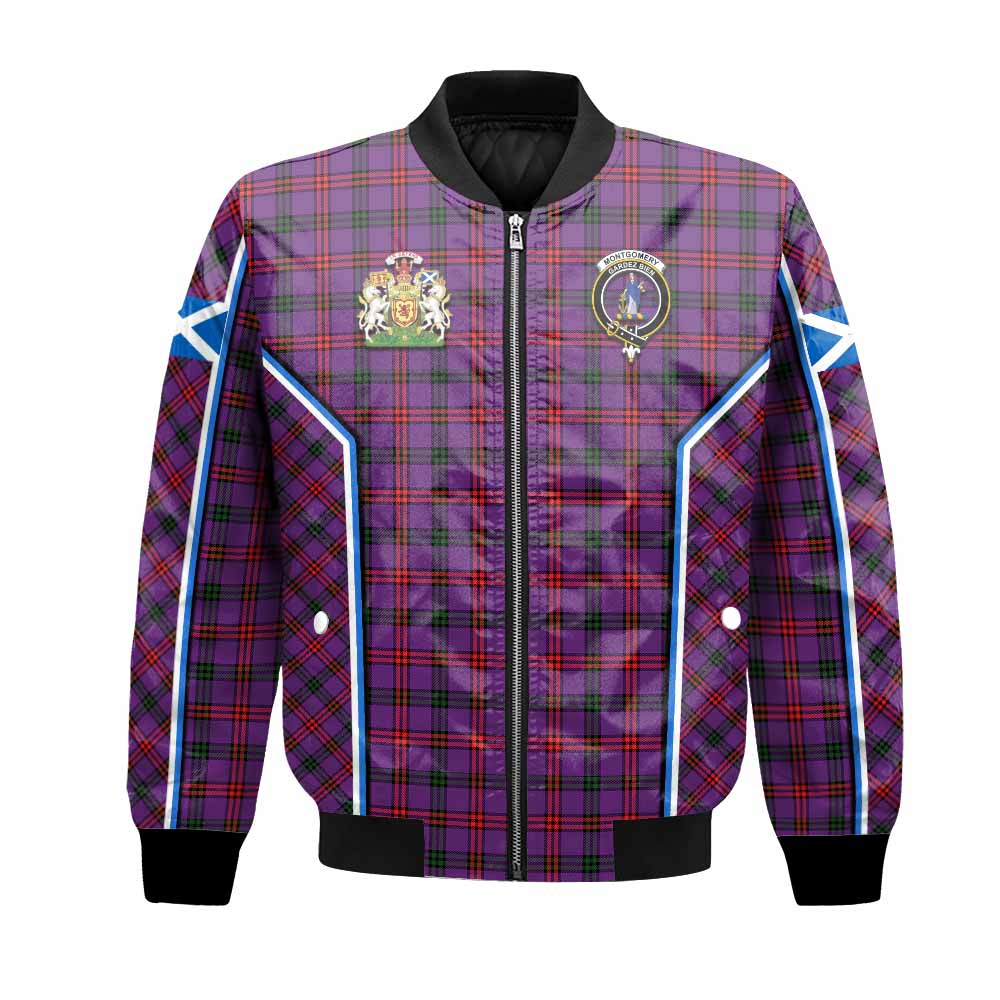 Montgomery Tartan Crest Bomber Jacket Scotland Coat of Arm Flag Style - Tartan Vibes Clothing