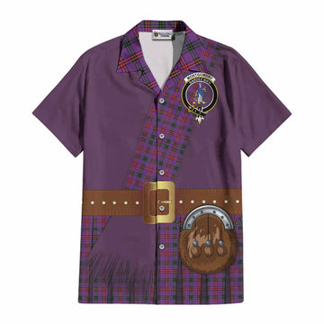 Montgomery Tartan Crest Cotton Hawaiian Shirt Kilt Costume Style