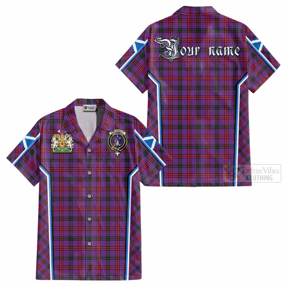Montgomery Tartan Crest Cotton Hawaiian Shirt Scotland Coat of Arm Flag Style - Tartan Vibes Clothing