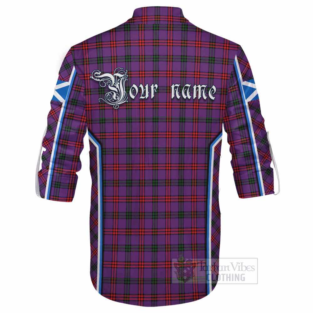 Montgomery Tartan Crest Ghillie Kilt Shirt Scotland Coat of Arm Flag Style - Tartan Vibes Clothing