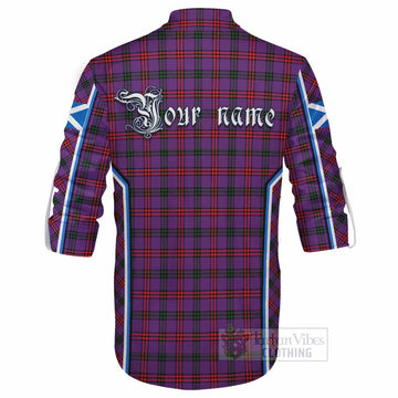 Montgomery Tartan Crest Ghillie Kilt Shirt Scotland Coat of Arm Flag Style
