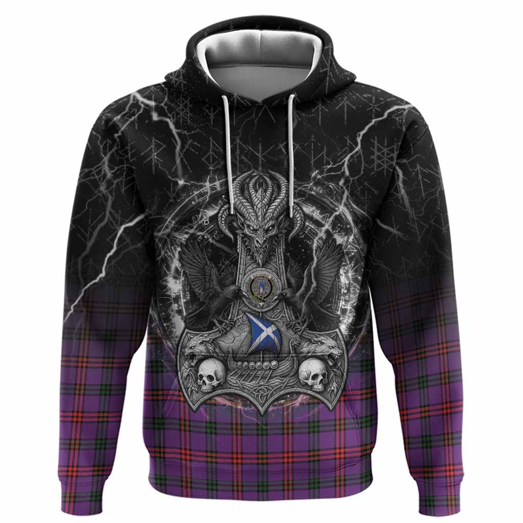 Montgomery Tartan Crest Hoodie Celtic Odin's Raven Legacy