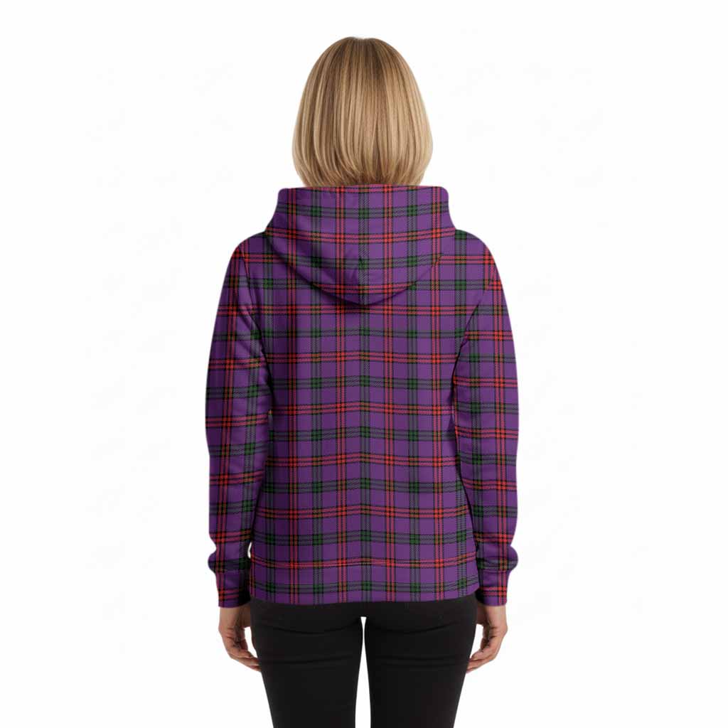 Montgomery Tartan Crest Hoodie Ferocious Lion Style