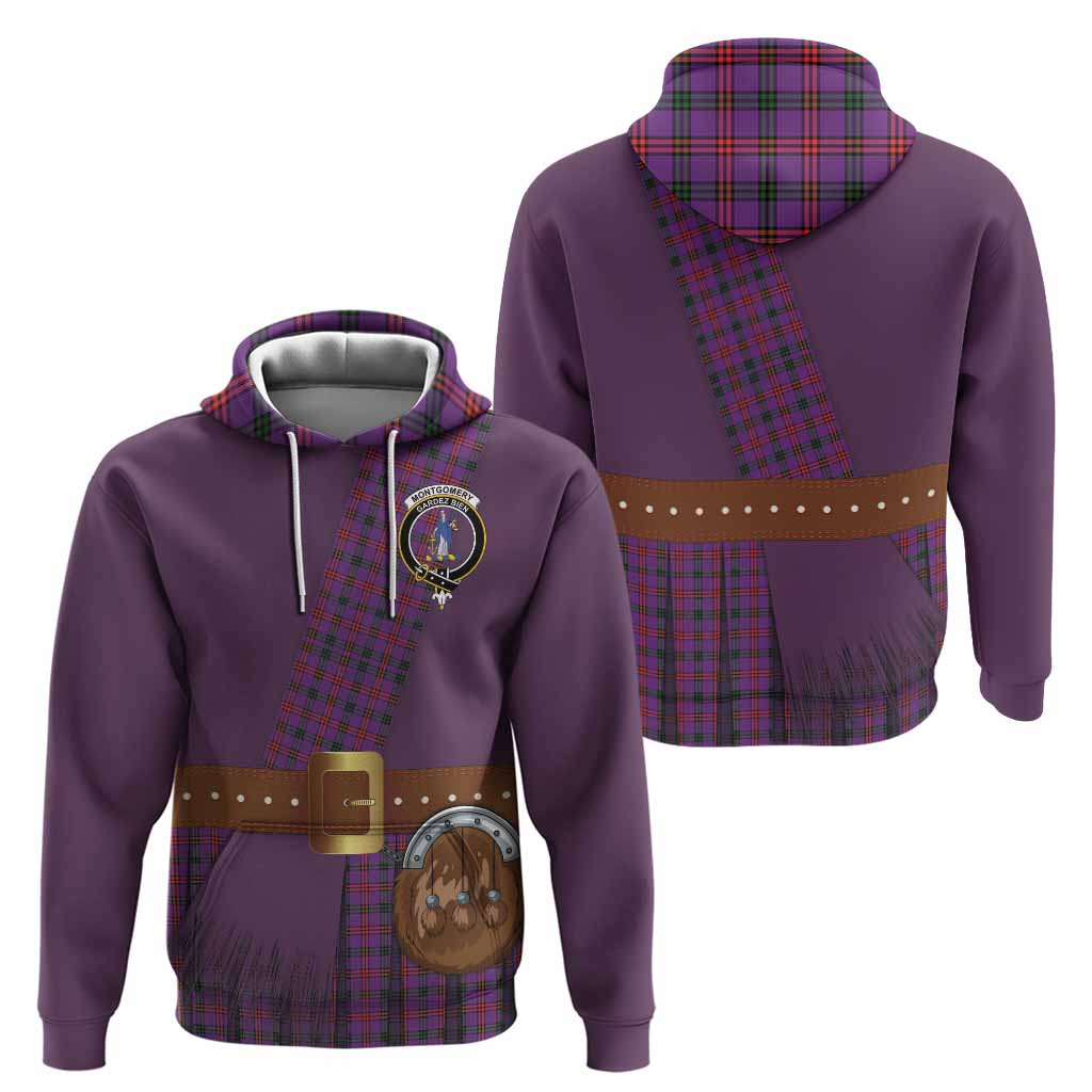Montgomery Tartan Crest Hoodie Kilt Costume Style