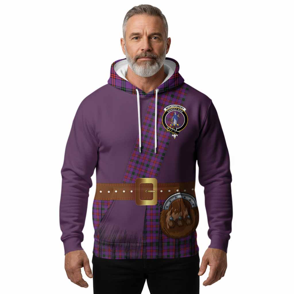 Montgomery Tartan Crest Hoodie Kilt Costume Style