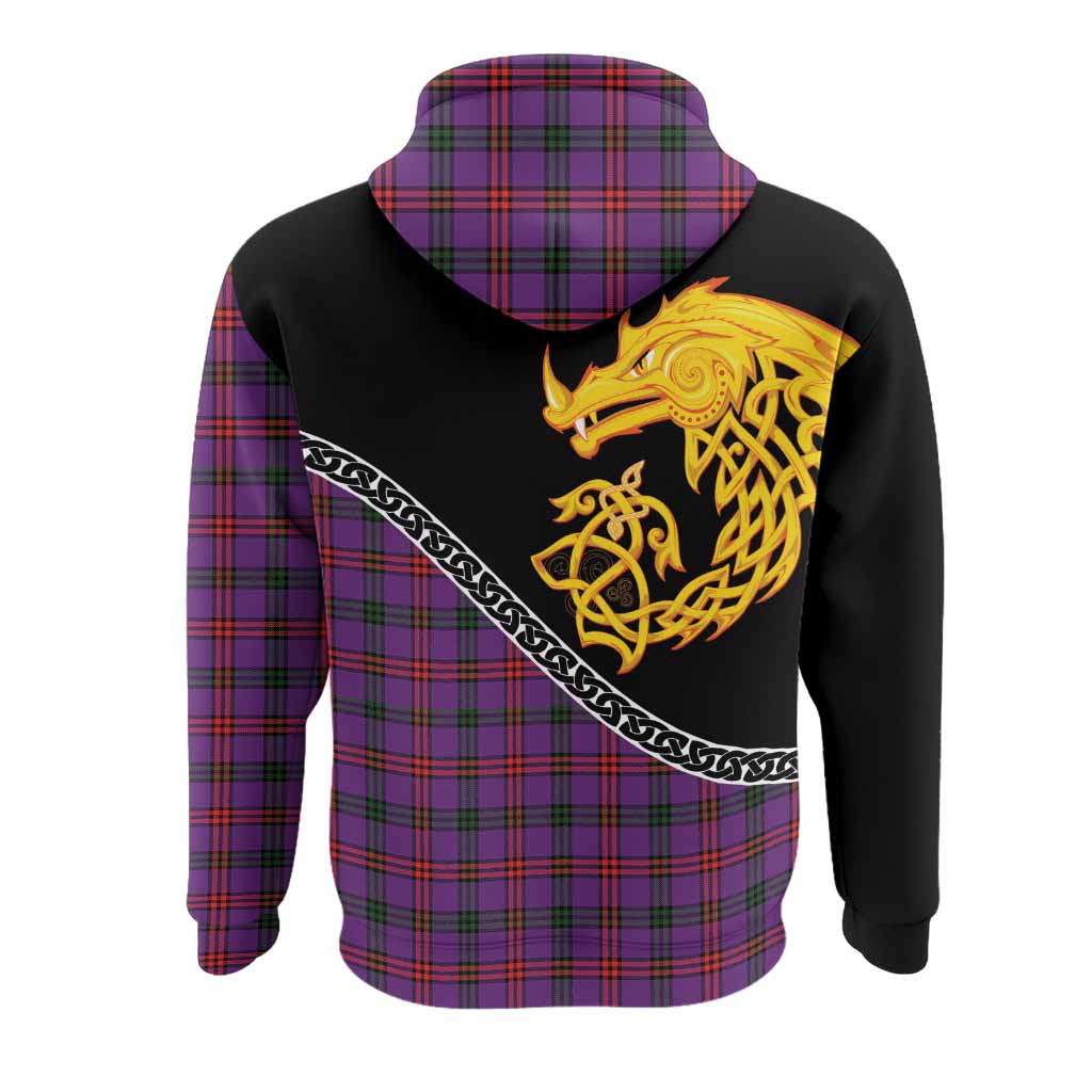Montgomery Tartan Crest Hoodie Legendary Dragon Knot Half Style