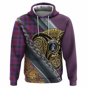 Montgomery Tartan Crest Hoodie Scottish Triskele Celtic