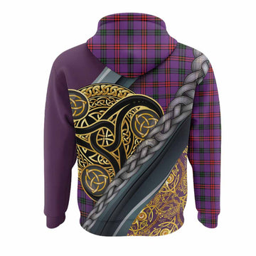 Montgomery Tartan Crest Hoodie Scottish Triskele Celtic