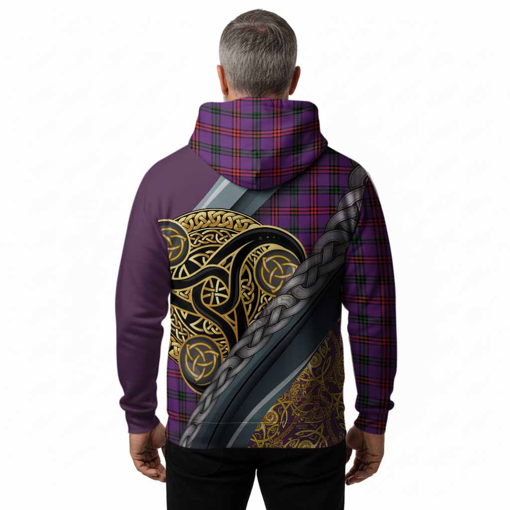 Montgomery Tartan Crest Hoodie Scottish Triskele Celtic