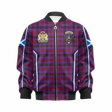 Montgomery Tartan Crest Kid Bomber Jacket Scotland Coat of Arm Flag Style - Tartan Vibes Clothing