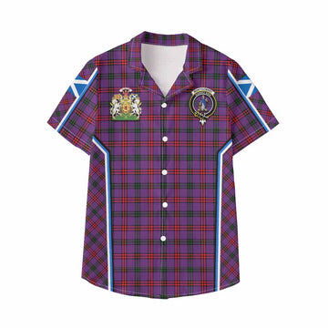 Montgomery Tartan Crest Kid Hawaiian Shirt Scotland Coat of Arm Flag Style - Tartan Vibes Clothing