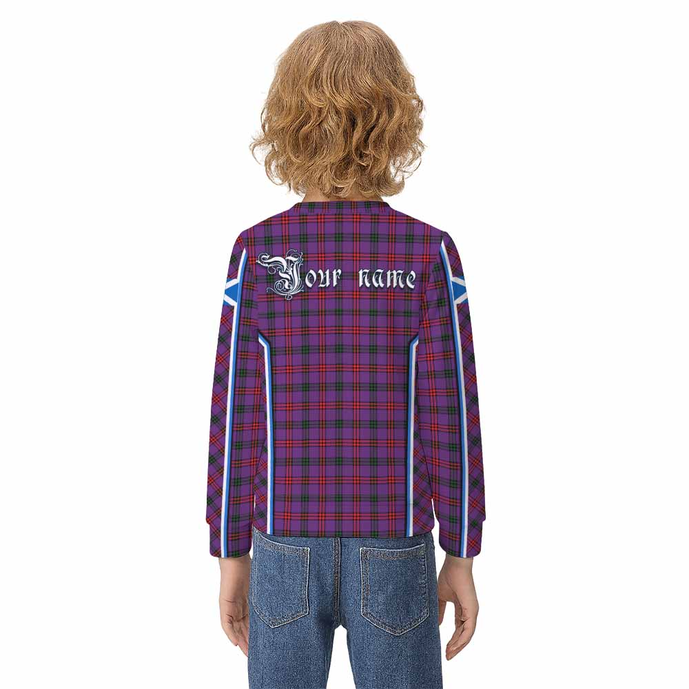 Montgomery Tartan Crest Kid Knitted Sweatshirt Scotland Coat of Arm Flag Style - Tartan Vibes Clothing