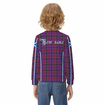 Montgomery Tartan Crest Kid Knitted Sweatshirt Scotland Coat of Arm Flag Style - Tartan Vibes Clothing