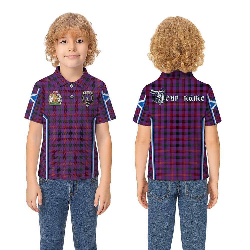 Montgomery Tartan Crest Kid Polo Shirt Scotland Coat of Arm Flag Style - Tartan Vibes Clothing