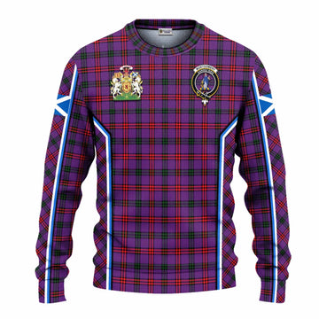 Montgomery Tartan Crest Knitted Sweater Scotland Coat of Arm Flag Style - Tartan Vibes Clothing