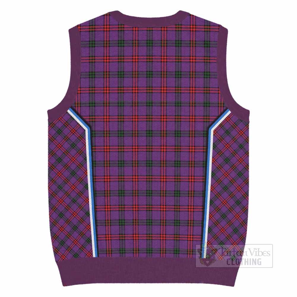 Montgomery Tartan Crest Knitted V-Neck Vest Scotland Coat of Arm Flag Style - Tartan Vibes Clothing