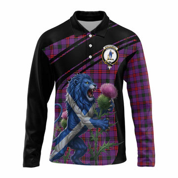 Montgomery Tartan Crest Long Sleeve Button Shirts Scottish Lion Rampant Thistle