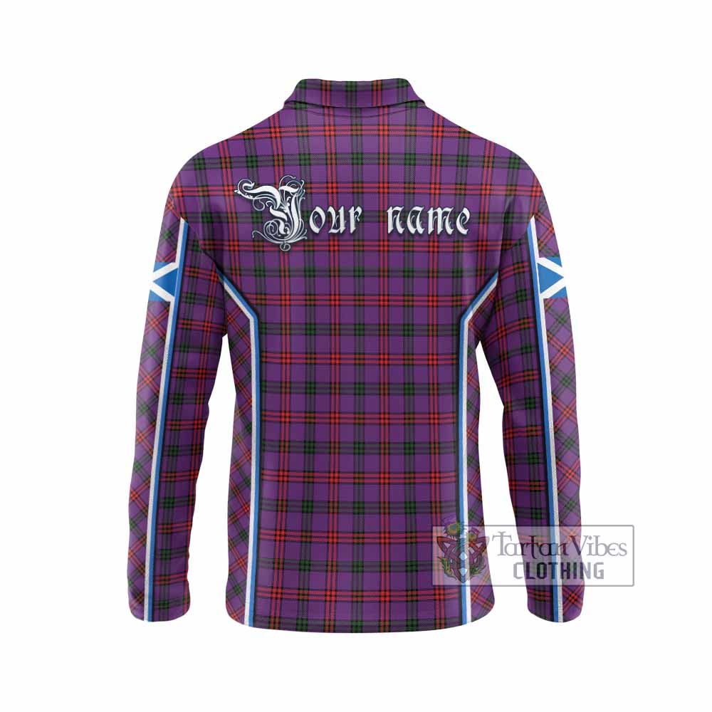 Montgomery Tartan Crest Long Sleeve Polo Shirt Scotland Coat of Arm Flag Style - Tartan Vibes Clothing