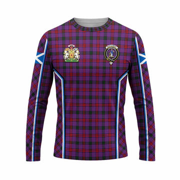 Montgomery Tartan Crest Long Sleeve T-Shirt Scotland Coat of Arm Flag Style - Tartan Vibes Clothing
