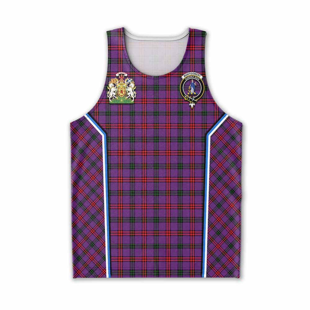 Montgomery Tartan Crest Men Tank Top Scotland Coat of Arm Flag Style - Tartan Vibes Clothing