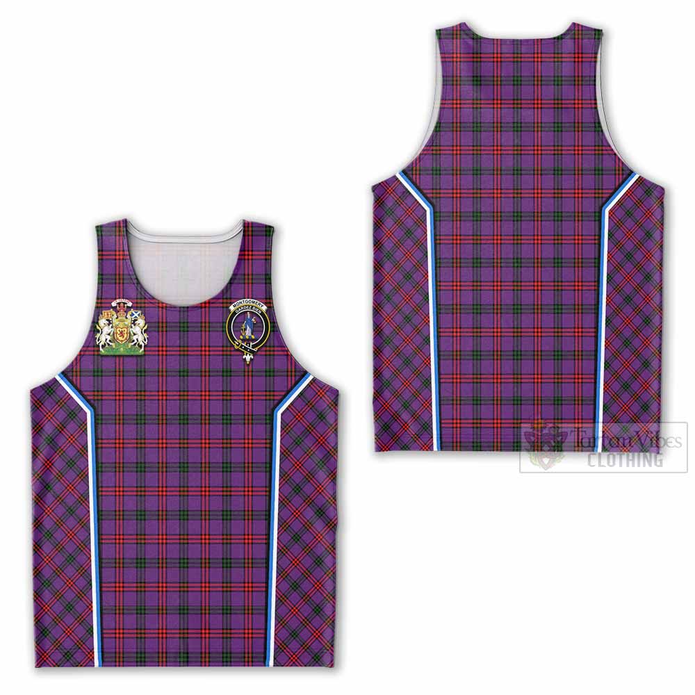 Montgomery Tartan Crest Men Tank Top Scotland Coat of Arm Flag Style - Tartan Vibes Clothing
