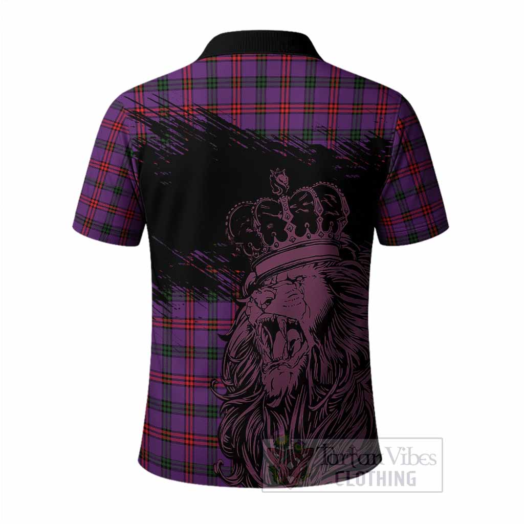 Montgomery Tartan Crest Polo Shirt Crowned Lion Heritage Style