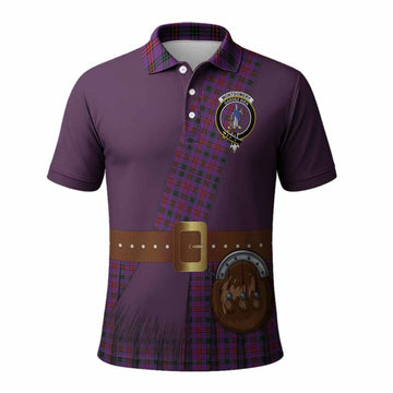 Montgomery Tartan Crest Polo Shirt Kilt Costume Style