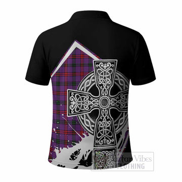 Montgomery Tartan Crest Polo Shirt Scottish Celtic Cross Heritage