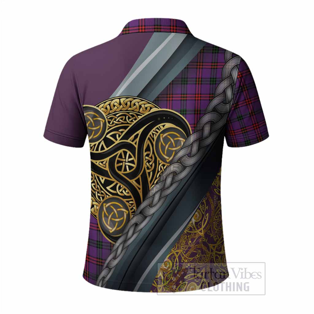 Montgomery Tartan Crest Polo Shirt Scottish Triskele Celtic
