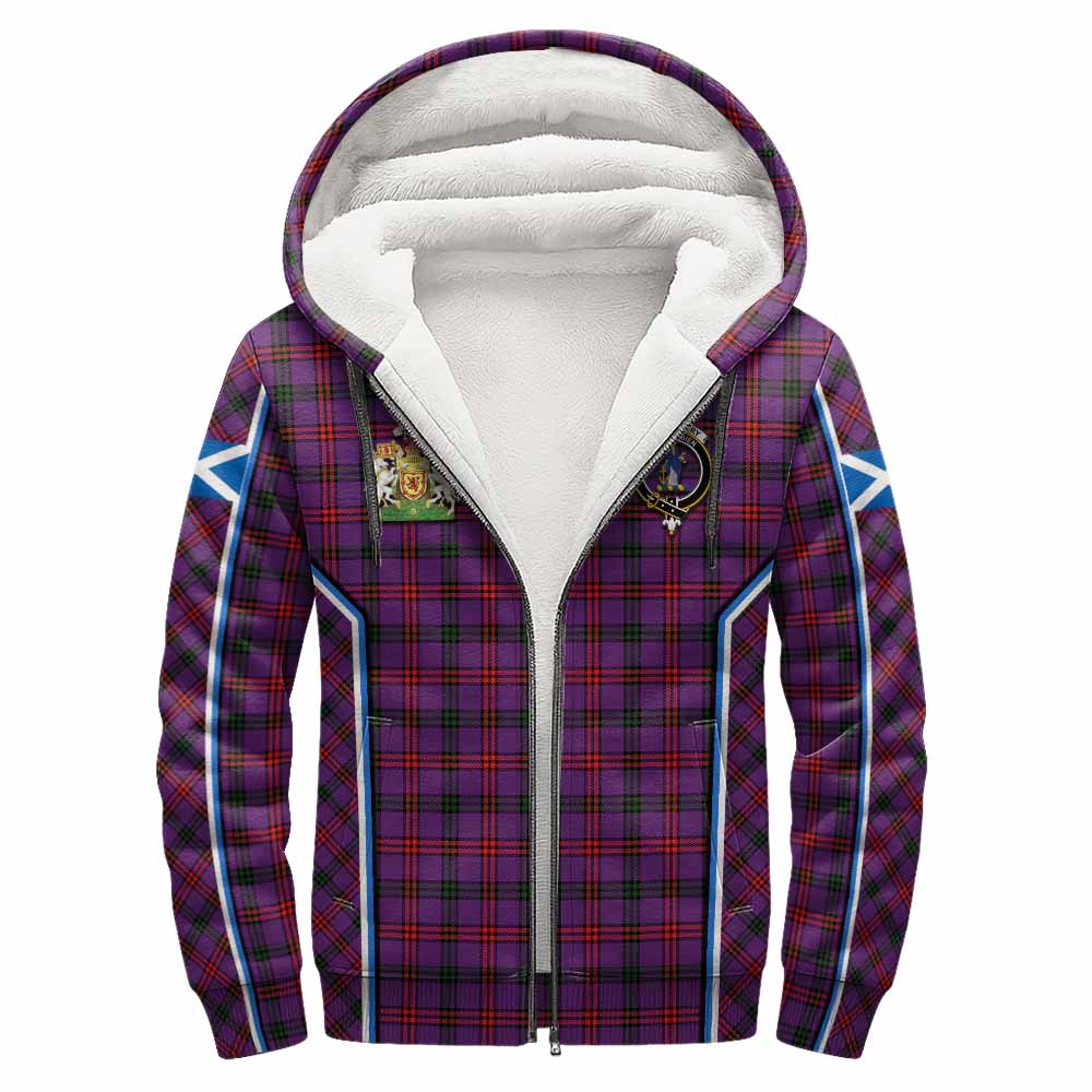 Montgomery Tartan Crest Sherpa Hoodie Scotland Coat of Arm Flag Style - Tartan Vibes Clothing