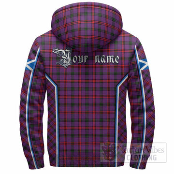 Montgomery Tartan Crest Sherpa Hoodie Scotland Coat of Arm Flag Style
