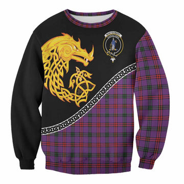 Montgomery Tartan Crest Sweatshirt Legendary Dragon Knot Half Style