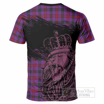 Montgomery Tartan Crest T-Shirt Crowned Lion Heritage Style