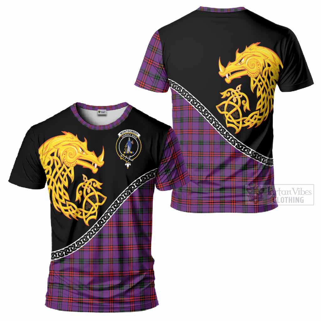 Montgomery Tartan Crest T-Shirt Legendary Dragon Knot Half Style