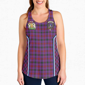 Montgomery Tartan Crest Women Racerback Tanks Scotland Coat of Arm Flag Style - Tartan Vibes Clothing