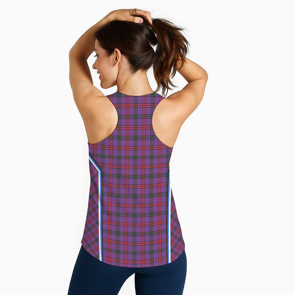 Montgomery Tartan Crest Women Racerback Tanks Scotland Coat of Arm Flag Style - Tartan Vibes Clothing
